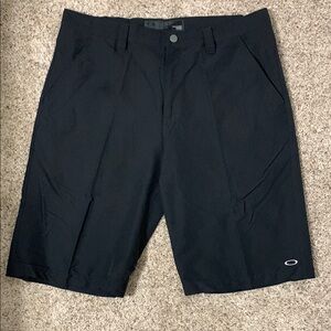 Oakley Black Flat Front Performance Shorts
